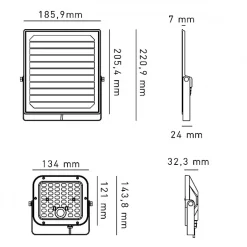 Projecteur Solaire LED Déporté 10W Détecteur de Mouvement Télécommande et Éclairage Extérieur Intelligent