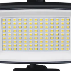 Projecteur solaire LED extérieur noir 800 lm avec détecteur de mouvement,3 têtes orientables IP54