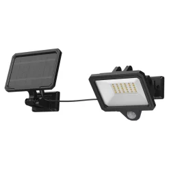 Projecteur solaire LED extérieur noire 5,5 W 600 lm IP44 détecteur PIR, GoodHome Shomali