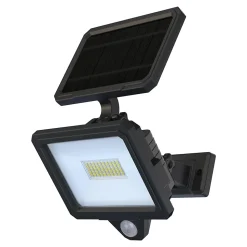 Projecteur solaire LED intégré à détection Shomali 1000lm 9W IP44 noir GoodHome