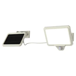 Projecteur solaire LED intégré à détection Shomali 1000lm 9W IP44 blanc GoodHome