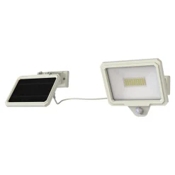 Projecteur solaire LED intégré à détection Shomali 1000lm 9W IP44 blanc GoodHome