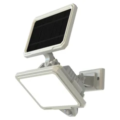 Projecteur solaire LED intégré à détection Shomali 1000lm 9W IP44 blanc GoodHome