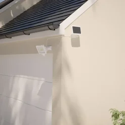 Projecteur solaire LED intégré à détection Shomali 1000lm 9W IP44 blanc GoodHome