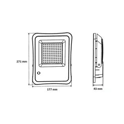 Projecteur Solaire LED 15W IP65 (Panneau Solaire + Télécommande Inclus) - Blanc Froid 6000K - 8000K - SILAMP
