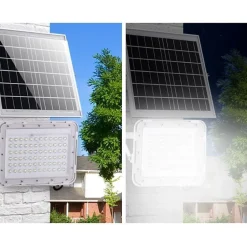 Projecteur Solaire LED 20W IP65 (Panneau Solaire + Télécommande Inclus) - Blanc Froid 6000K - 8000K - SILAMP