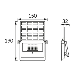 Projecteur Solaire LED 10W avec détecteur de mouvement - Blanc Froid 6000K - 8000K - SILAMP