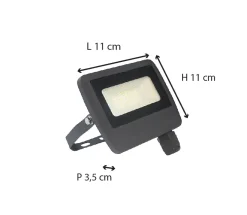 Projecteur étanche IP65 (10W - 800lm) - Noir - Dio