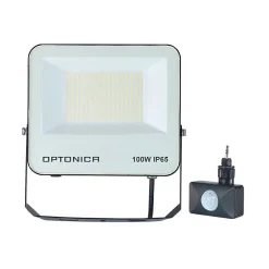 Projecteur 100W IP65 CCT Noir avec détecteur - 3000K/4000K/6000K - SILAMP