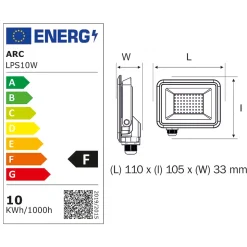Projecteurs LED 10W/IP65/1000lm/4000K connexion direct - sans câble - garantie 5 ans