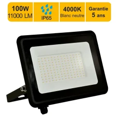 Projecteurs LED 100W/IP65/11000lm/4000K connexion direct - sans câble - garantie 5 ans