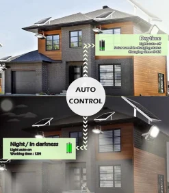 Projecteurs solaires LED Noir 60W étanche IP65