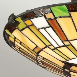 Quoizel Reed Plafonnier Style Tiffany 2 Lumières