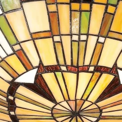 Quoizel Reed Plafonnier Style Tiffany 2 Lumières