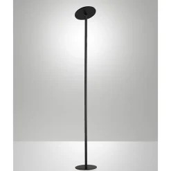 Regina - Lampadaire LED rond noir réglable en métal H.180 cm Fabas Luce - Éclairage LED 35W intégré CCT (3000K-6000K)