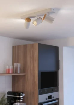 Reglette 3 spots de salle de bain Consuma blanc mat GU10 IP44 L.40 x l. 12 x H. 10cm Eglo