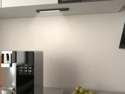 Reglette LED sous meuble sur batterie noir IP20 L.30 x l.4,1 cm