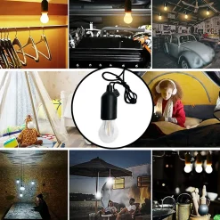 RETRO : Lampe à filament LED avec interrupteur à cordon - Lumière chaude