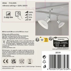 Réflecteur LED 3-Step-Dim GU10 230V 360lm 4,9W 3000K gradable Blanc