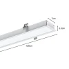 Réglette Encastrable LED 120cm 35W Blanc - Blanc Froid 6000K - 8000K - SILAMP
