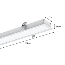 Réglette Encastrable LED 120cm 35W Blanc (Lot de 5) - Blanc Froid 6000K - 8000K - SILAMP