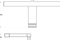 Réglette LED 3 en 1 mur miroir meuble noir L.50 cm IP44 1350lm GoodHome Craven