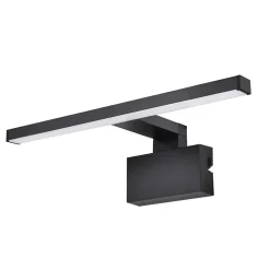 Réglette LED 3 en 1 mur miroir meuble noir L.30 cm IP44 900lm GoodHome Craven