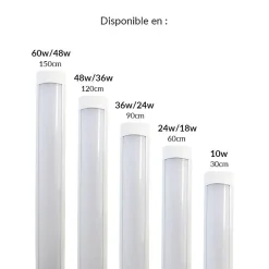 Réglette LED 90cm 24W - Blanc Neutre 4000K - 5500K - SILAMP