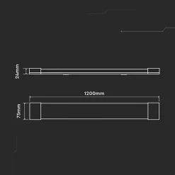 Réglette LED 120cm 30W Haut Rendement 155lm/W Garantie 5 ans - Blanc Froid 6000K - 8000K - SILAMP
