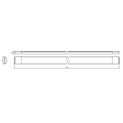 Réglette LED 150cm 50W IP40 - Blanc Chaud 2300K - 3500K - SILAMP