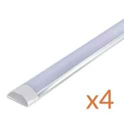 Réglette LED 60cm 18W (Pack de 4) - Blanc Neutre 4000K - 5500K - SILAMP