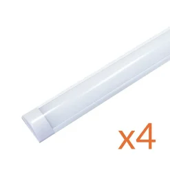 Réglette LED 90cm 24W (Pack de 4) - Blanc Neutre 4000K - 5500K - SILAMP