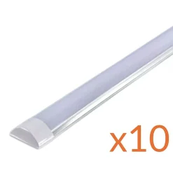 Réglette LED 60cm 18W (Pack de 10) - Blanc Froid 6000K - 8000K - SILAMP