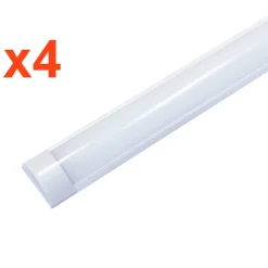 Réglette LED 120cm 48W (Pack de 4) - Blanc Froid 6000K - 8000K - SILAMP