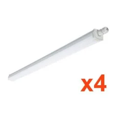 Réglette LED étanche 120cm 36W IP65 Interconnectable (Pack de 4) - Blanc Neutre 4000K - 5500K - SILAMP