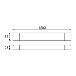 Réglette LED étanche 120cm 36W IP65 (Pack de 4) - Blanc Froid 6000K - 8000K - SILAMP