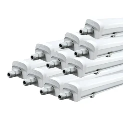 Réglette LED étanche 60cm 15W IP66 120lm/w (Pack de 10) - Blanc Chaud 2300K - 3500K - SILAMP