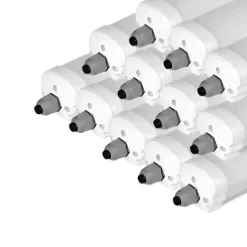 Réglette LED étanche 120cm 36W IP65 120lm/W Interconnectable (Pack de 12) - Blanc Neutre 4000K - 5500K - SILAMP