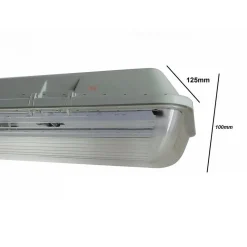 Réglette LED étanche Double pour Tubes LED T8 150cm IP65 (boitier vide) (pack de 8) - SILAMP