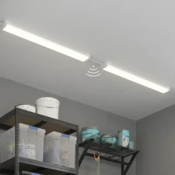 Réglette lumineuse Gallius LED intégrée blanc neutre IP65 4200lm 37W L.120xl.12xH.6cm blanc GoodHome