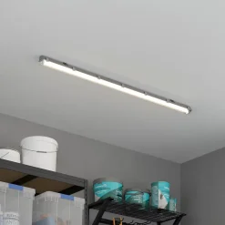 Réglette lumineuse Pagon T8 blanc neutre 2200lm 22W IP65 L. 158,9 x l.7,3 x H.6,4cm gris GoodHome