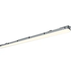 Réglette lumineuse Pagon T8 blanc neutre 1800lm 18W IP65 L.129,3 x l.7,3x H.6,4cm gris GoodHome