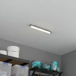 Réglette lumineuse Pagon T8 blanc neutre 900lm 9W IP65 L.67,9 x l. 7,3 x H.6,4cm gris GoodHome