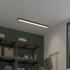 Réglette lumineuse Shipton LED intégrée blanc neutre IP20 3600lm 36W L.120xl.10xH.1cm noir GoodHome