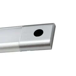 Réglette sous meuble à détection Menezes LED intégrée blanc neutre IP20 1200lm 20W L.118,5xl.4,2xH.1cm chrome GoodHome