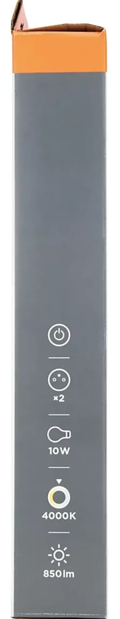 Réglette sous meuble avec prises LED intégrée blanc neutre IP20 850lm 3680W L.8xl.8,5xH.50cm Zenitech