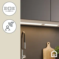 Réglette sous meuble Fidalgo LED intégrée variation de blancs IP20 300lm 2.5W L.27xl.9xH.1.1cm blanc Goodhome