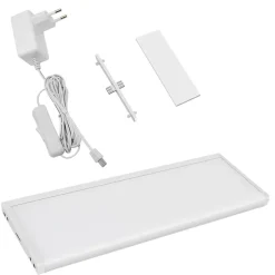 Réglette sous meuble Fidalgo LED intégrée variation de blancs IP20 300lm 2.5W L.27xl.9xH.1.1cm blanc Goodhome