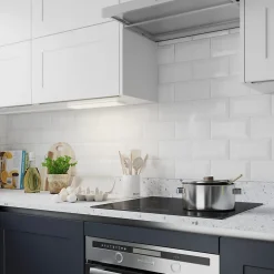 Réglette sous meuble Fidalgo LED intégrée variation de blancs IP20 410lm 4.5W L.36 x l.9 x H.1.1cm blanc Goodhome