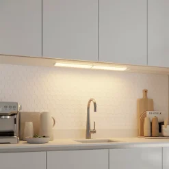 Réglette sous meuble Fidalgo LED intégrée variation de blancs IP20 410lm 4.5W L.36 x l.9 x H.1.1cm blanc Goodhome